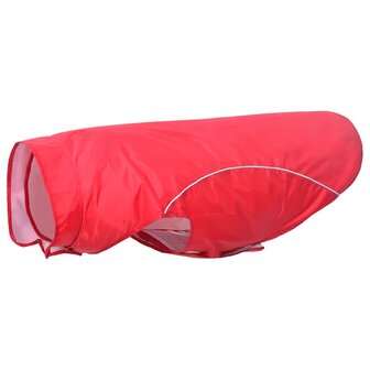 Hondenregenjas met reflecterende strips polyester rood 3XL 2