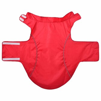 Hondenregenjas met reflecterende strips polyester rood 3XL 4