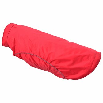 Hondenregenjas met reflecterende strips polyester rood 3XL 8