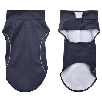 Hondenregenjas met reflecterende strips polyester blauw XXS 3