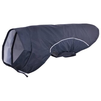 Hondenregenjas met reflecterende strips polyester blauw XS 2