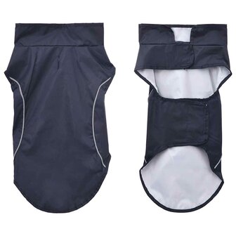 Hondenregenjas met reflecterende strips polyester blauw XS 3