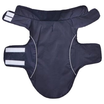Hondenregenjas met reflecterende strips polyester blauw XS 4