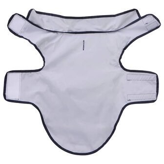Hondenregenjas met reflecterende strips polyester blauw XS 5
