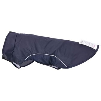 Hondenregenjas met reflecterende strips polyester blauw XS 8