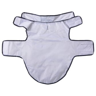 Hondenregenjas met reflecterende strips polyester marineblauw L 5
