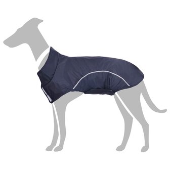 Hondenregenjas met reflecterende strips polyester blauw XL 1