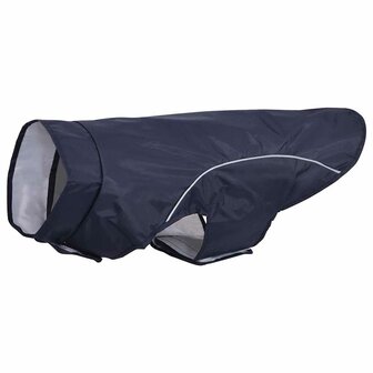 Hondenregenjas met reflecterende strips polyester blauw XL 2