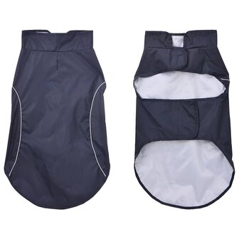 Hondenregenjas met reflecterende strips polyester blauw XL 3