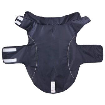 Hondenregenjas met reflecterende strips polyester blauw XL 4