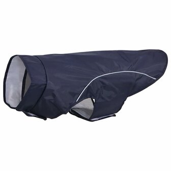 Hondenregenjas met reflecterende strips polyester blauw 2XL 2