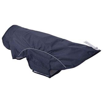 Hondenregenjas met reflecterende strips polyester blauw 2XL 8