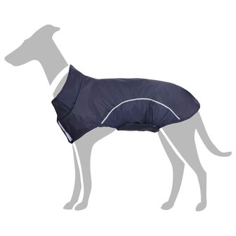 Hondenregenjas met reflecterende strips polyester blauw 3XL 1