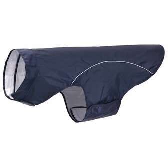 Hondenregenjas met reflecterende strips polyester blauw 3XL 2