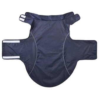 Hondenregenjas met reflecterende strips polyester blauw 3XL 4