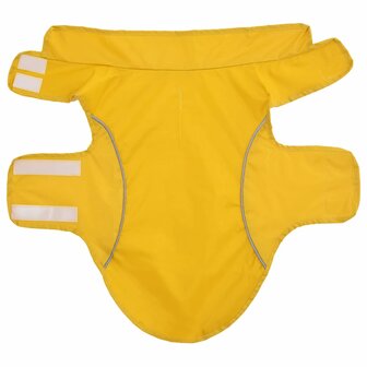 Hondenregenjas met reflecterende strips polyester geel XXS 4