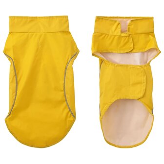 Hondenregenjas met reflecterende strips polyester geel XS 3