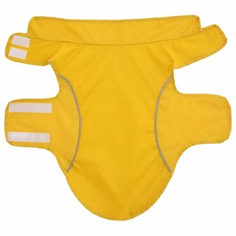 Hondenregenjas met reflecterende strips polyester geel XS 4