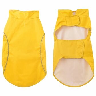 Hondenregenjas met reflecterende strips polyester geel L 3