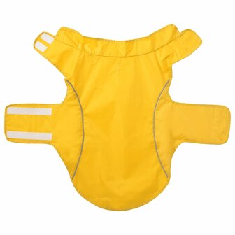 Hondenregenjas met reflecterende strips polyester geel L 4
