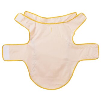 Hondenregenjas met reflecterende strips polyester geel L 5