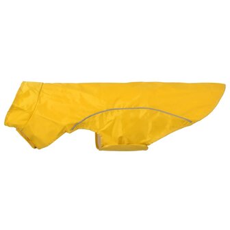 Hondenregenjas met reflecterende strips polyester geel L 6