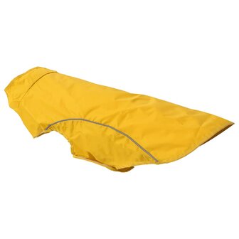 Hondenregenjas met reflecterende strips polyester geel 2XL 8