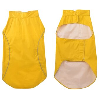 Hondenregenjas met reflecterende strips polyester geel 4XL 3