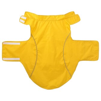 Hondenregenjas met reflecterende strips polyester geel 4XL 4