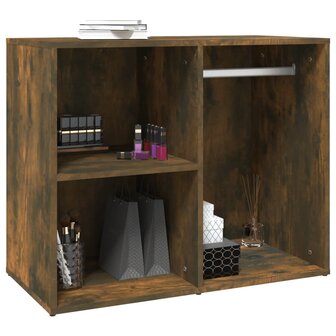 Kledingkast 80x40x65 cm bewerkt hout gerookt eikenkleurig 5