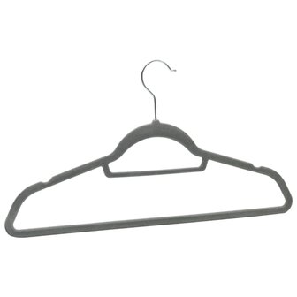 50-delige Kledinghangerset anti-slip fluweel grijs 5