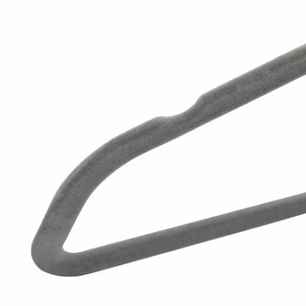 50-delige Kledinghangerset anti-slip fluweel grijs 6