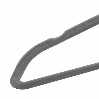 100-delige Kledinghangerset anti-slip fluweel grijs 6