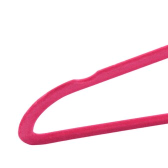 50-delige Kledinghangerset anti-slip fluweel roze 6