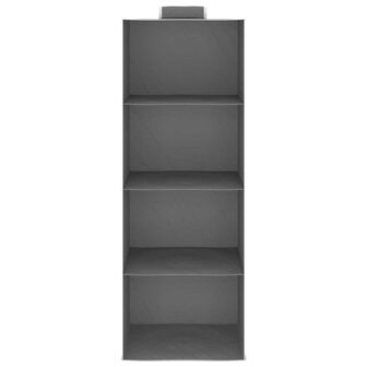 Kledingorganisers hangend 2 st met 4 schappen stof  4