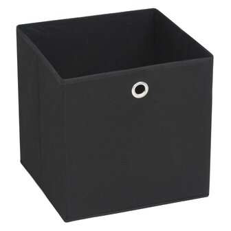Opbergboxen 4 st 32x32x32 cm nonwoven stof zwart  2