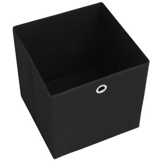 Opbergboxen 4 st 32x32x32 cm nonwoven stof zwart  5