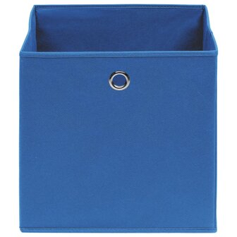 Opbergboxen 10 st 32x32x32 cm stof blauw 3