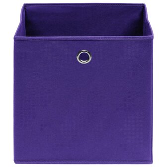 Opbergboxen 10 st 32x32x32 cm stof paars 3