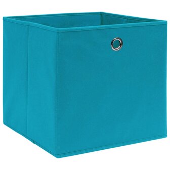 Opbergboxen 10 st 32x32x32 cm stof babyblauw 2