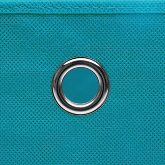 Opbergboxen 10 st 32x32x32 cm stof babyblauw 4