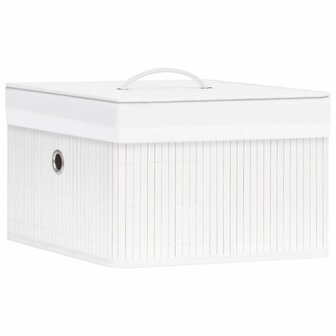 Opbergboxen 4 st bamboe wit 2