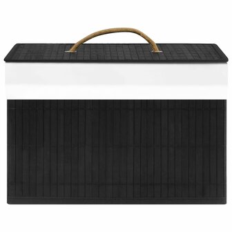 Opbergboxen 4 st bamboe zwart 6