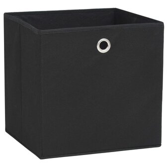 Opbergboxen 10 st 28x28x28 cm nonwoven stof zwart 2