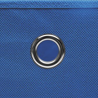 Opbergboxen 10 st 28x28x28 cm nonwoven stof blauw 4
