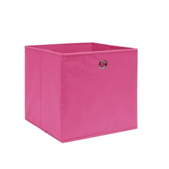 Opbergboxen 4 st 28x28x28 cm nonwoven stof roze 2