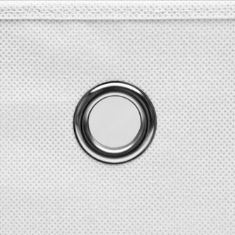 Opbergboxen 4 st 28x28x28 cm nonwoven stof wit 4