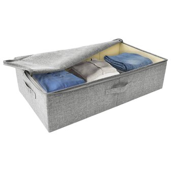 Opbergboxen 2 st 70x40x18 cm stof grijs 7