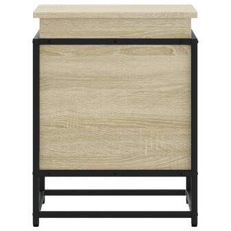 Opbergbox met deksel 40x40x51,5 cm bewerkt hout sonoma eiken 4