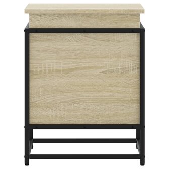 Opbergbox met deksel 40x40x51,5 cm bewerkt hout sonoma eiken 5